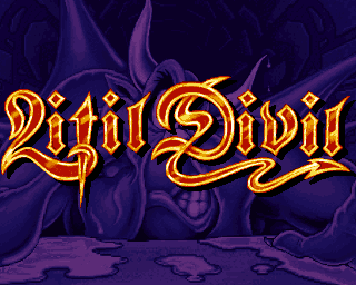 Litil Divil title screen for Amiga CD32